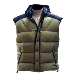 TAIGA Blackcomb 800 Deluxe   Men's Goose Down Vests with a Thin AquaNix Hide Away Hood, Olive Black, MADE IN CANADA, XXL (chest: 49"; hips: 49") at  Mens Clothing store: Down Outerwear Vests