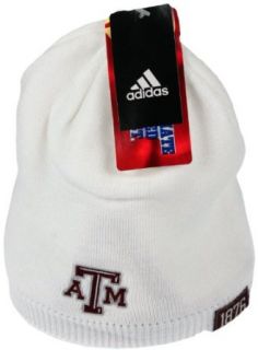 Texas A&M University Knit Skull Cap, By Adidas, K804Z, White (One Size): Clothing