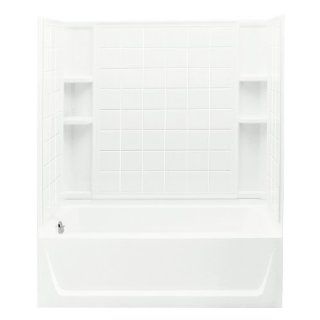 Ensemble Bath/Shower Kit Base Finish: High Gloss White, Drain Configuration: Left Hand   Single Handle Tub Only Faucets  