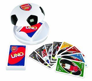 ARSENAL UNO WITH SOCCER BALL holder PLAYING CARD GAME play set: Toys & Games