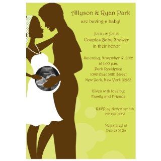 Happily Expecting Couple Sonogram Baby Shower Invitations   Set of 20 : Baby Shower Party Invitations : Baby