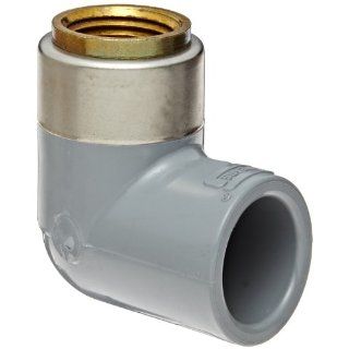 Spears 807 CBR Series CPVC Pipe Fitting, 90 Degree Elbow, Schedule 80, Gray, 3/4" Socket x 1/2" Brass NPT Female: Industrial Pipe Fittings: Industrial & Scientific