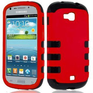 Route 66 for U.S.Cellular Samsung Galaxy Axiom/SCH R830 RibCase Red Cover Case+ Free Power Wristband (Random Color): Cell Phones & Accessories