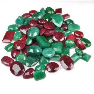 Superb 830.00 Ct+ Natural African Ruby & Brazilian Emerald Mixed Shape Loose Gemstone Lot: Jewelry