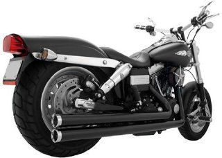 2007 Harley Davidson FXSTD Softail Deuce Star End Cap True Dual Exhaust System   Black, Manufacturer: Freedom Performance, TRUE DUALS STAR END CAP BLK: Automotive