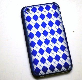 New Blue Diamond Laser Cut Rear Only Apple Iphone 3g 3gs Snap on Cell Phone Case + Screen Protector: Cell Phones & Accessories