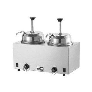 Server Products TWIN HOT FUDGE WARMER 81230: Kitchen & Dining