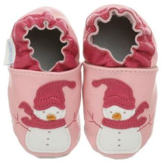 Robeez Soft Soles Snowman Slip On (Infant/Toddler/Little Kid),Pink,0 6 Months (1 2 M US Infant): Shoes