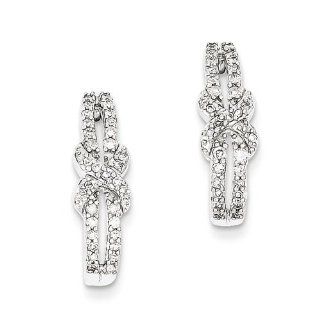 14k White Gold Diamond Post Earrings. Carat Wt  0.33ct. Metal Wt  2.14g: Jewelry