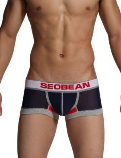 SEOBEAN Low Rise Sexy Trunk Boxer Brief Bikini Mesh Underwear Mens at  Mens Clothing store: