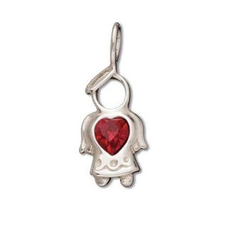 Sterling Silver Birthstone Angel Pendant or Charm   January : Other Products : Everything Else
