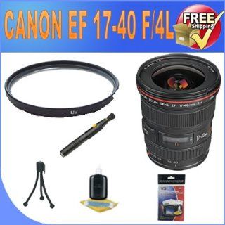Canon EF 17 40mm f/4L USM Ultra Wide Angle Zoom Lens for Canon SLR Cameras + UV Filter + Lens Pen Cleaner + Accessory Saver Bundle!!! : Digital Camera Accessory Kits : Camera & Photo