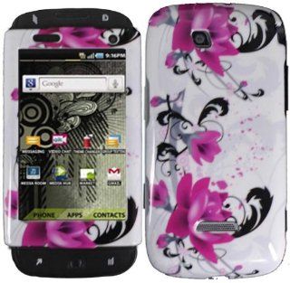 Purple Lily Hard Case Cover for Samsung Sidekick 4G T839 Cell Phones & Accessories