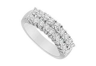 FineJewelryVault UBW103W14D 101 Diamond Wedding Band : 14K White Gold   0.60 CT Diamonds   Size: 7: FineJewelryVault: Jewelry