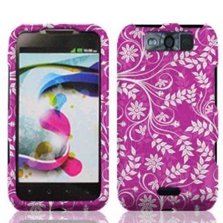 Purple Flower Rubberized Hard Faceplate Cover Phone Case for LG Connect 4G MS840: Cell Phones & Accessories