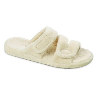 Acorn Spa Fit Womens Z Strap Slippers   Natural   Womens Slippers
