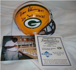 Dave Robinson Autographed Packers Mini Helmet Ice Bowl : Sports Related Collectibles : Sports & Outdoors