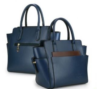 OEM Blue Big Fashion Temperament OL Office Tote Top Handle Satchel Handbag Smiley Bags Briefcase Purse (F orange) Clothing