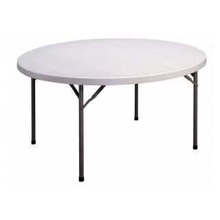 Correll 60 in. Round Blow Molded Folding Banquet Table   Banquet Tables
