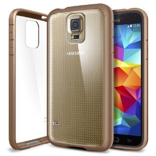 Galaxy S5 Case, Spigen [AIR CUSHION] [+Screen Shield] Samsung Galaxy S5 Case Bumper ULTRA HYBRID Series [Copper Gold] *2 Year Warranty* Clear Back Panel Protective Bumper Case with 4 Point Rear Guard + Air Cushion Technology Corners + Full HD Japanese Scr