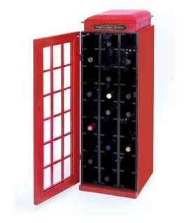 Woodland Imports English Phone Booth 27 Bottle Wine Rack   Wine Racks