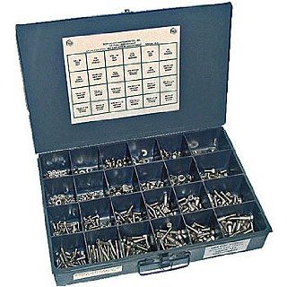 Stainless Steel Hex Bolt (Hex Cap Screw) Hex Nut, Flat Washer and Lock Washer Assortment, 825 Pieces   Grade 18.8   Coarse  Hardware Nut And Bolt Sets: Industrial & Scientific