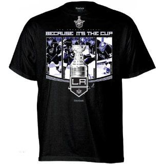 NHL Reebok Los Angeles Kings Because It's The Cup T Shirt   Black (Small) : Sports Fan T Shirts : Sports & Outdoors