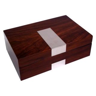 High Gloss Lacquered 8 Watch Box   Walnut Finish   11.85W x 3.25H in.   Mens Jewelry Boxes