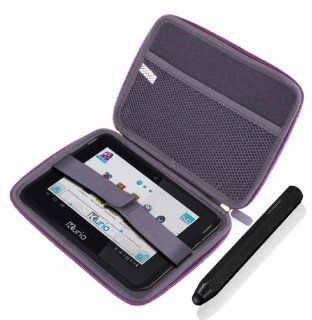 DURAGADGET Purple Protective Clam Shell Zip Case With Soft Inner Lining & Netted Accessory Pocket Plus Bonus Black Stylus Pen For The New Kurio 7S Tablet Computers & Accessories