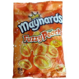6 Box of Maynards Fuzzy Peach Candy Made with Real Fruit Juice 100g Each Box, Made in Canada : Gummy Candy : Grocery & Gourmet Food