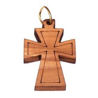 Maltese Olive wood Cross Laser pendant (6cm or 2.36" long ): Pendant Necklaces: Jewelry