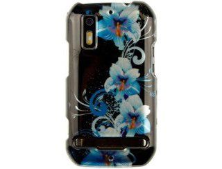For Sprint Motorola Photon 4g Mb855 Accessory   Blue Flower Design Hard Case Proctor Cover Cell Phones & Accessories