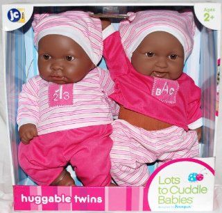 Berenguer African American Black Twin Baby Dolls Lots to Cuddle Babies: Toys & Games