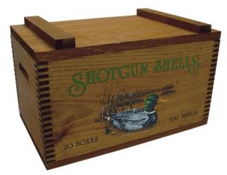 Evans Sports Large Wooden Box   Ducks Print   Other Camping Gear
