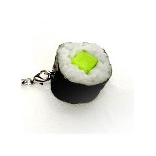 Japanese Fun: Realistic Cucumber Sushi Roll Phone Charm: Toys & Games