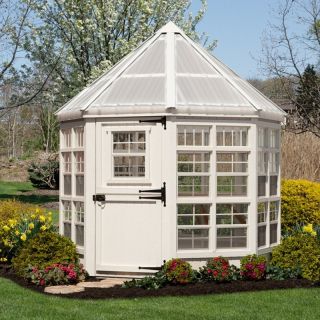 Little Cottage 8 x 8 ft. Octagon Greenhouse with Floor Kit   Greenhouses