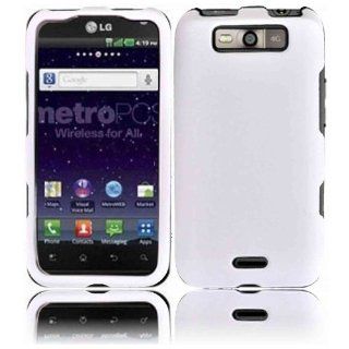 White Hard Case Cover for LG Connect 4G MS840: Cell Phones & Accessories