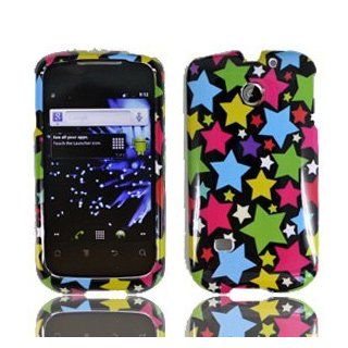 For Cricket Huawei Ascent II M865 Accessory   Color Stars Design Hard Case Cover: Cell Phones & Accessories