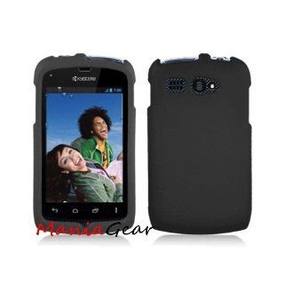 [ManiaGear] Black Rubberized Shield Hard Case for Kyocera Hydro C5170 (Boost Mobile) Cell Phones & Accessories