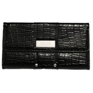 KENNETH COLE REACTION Tri Fold Croc Patent Wallet [162520/868], BLK at  Womens Clothing store: