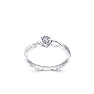 Heart Shape Solitaire Diamond Engagement Ring: FineTresor: Jewelry