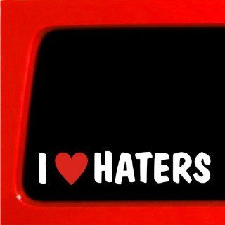 I HEART HATERS Funny JDM Decal Vinyl Sticker Car Import Shocker Automotive