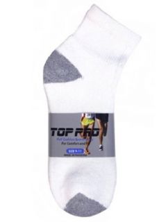 TOP PRO Mens 1 Pair Anklet Sports Socks Grey Heel & Toe, Size 10   13 inch Clothing