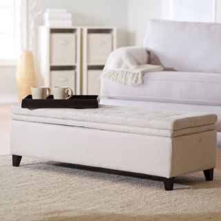 Bali Linen Storage Ottoman   Storage Ottomans