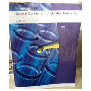 General Chemistry 1 for Marshall University (Introduction to General, Organic, and Biochemistry): 9781119938330: Books