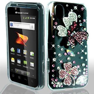 3D Clear Pink Butterfly Bling Gem Jeweled Crystal Cover Case for LG Ignite 855 Marquee LS855 Sprint LG855 Boost L85C NET10 Straight Talk Optimus Black P970 L85C Majestic US855 US Cellular: Cell Phones & Accessories