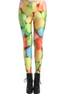 Romwe Women's All over Color Block Candies Print Dacron Leggings Colorful M at  Womens Clothing store: Leggings Pants