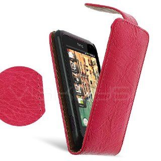 Femeto Pink PU Leather Flip Case for HTC Rhyme: Cell Phones & Accessories
