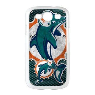 Migreat Gear Popular NFL Football Team Logo Samsung Galaxy S3 i9300 Hard Cases White   Miami Dolphins: Cell Phones & Accessories