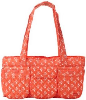 Lug Streetcar Short Tote Orchard Print, Peach Coral, One Size: Clothing